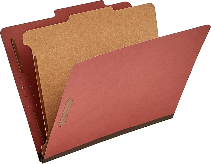 Amazon Basics Classification Folder- 100% Recycled, 1 Divider, 12.09 x 10.63 by AmazonBasics