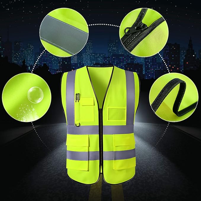 Personalized Safety Vest Custom High Vis Vest Customize Logo Safety Vest - Image 6