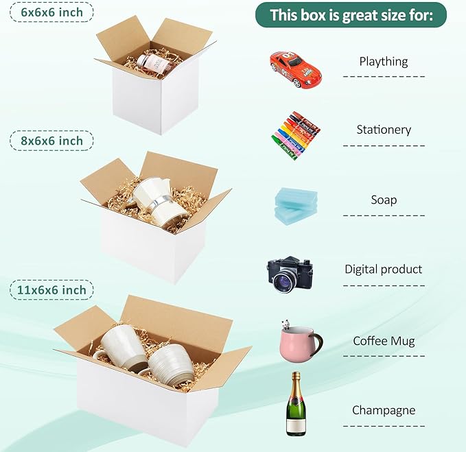 Eupako 30 Pack Small Shipping Boxes Assorted Sizes, Cardboard Boxes - Image 3