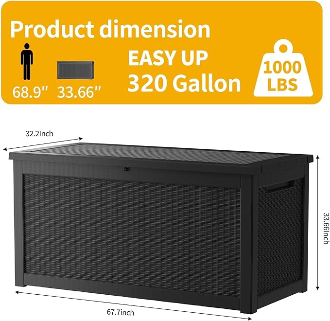 Extra-Large 320 Gallon Outdoor Storage Bin - Image 7