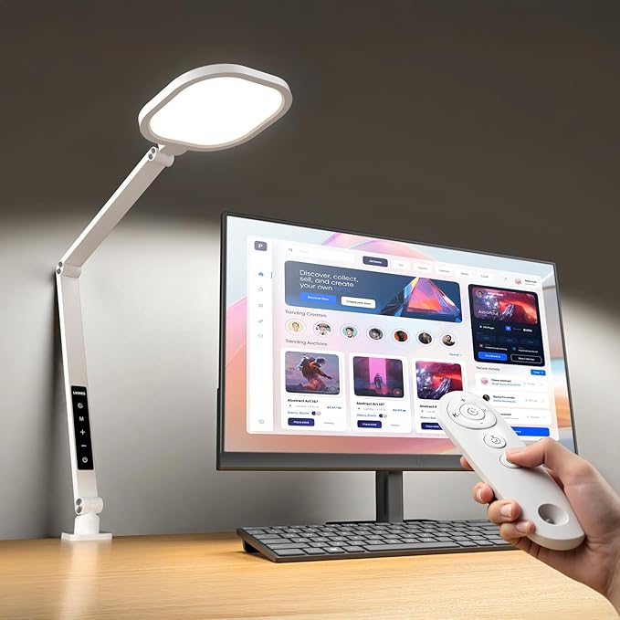 Led Desk Lamp with Clamp, 1200LM Dimmable Home Office Desktop Light, by LitONES