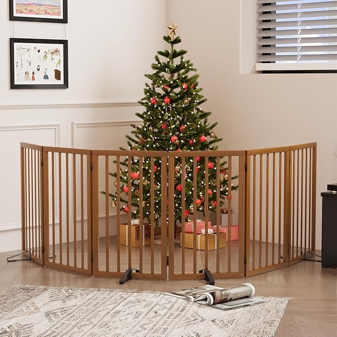Dog Gates for Doorways, Tall Dog Gate Indoor, Foldable Pet Gates for Doorways - Image 5