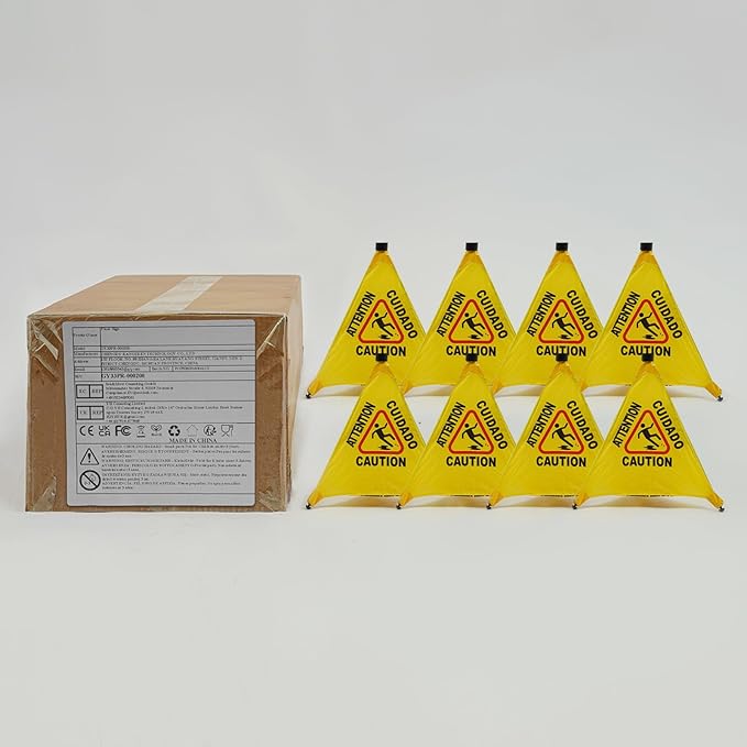 8 Pack Umbrella Wet Floor Signs - Image 9