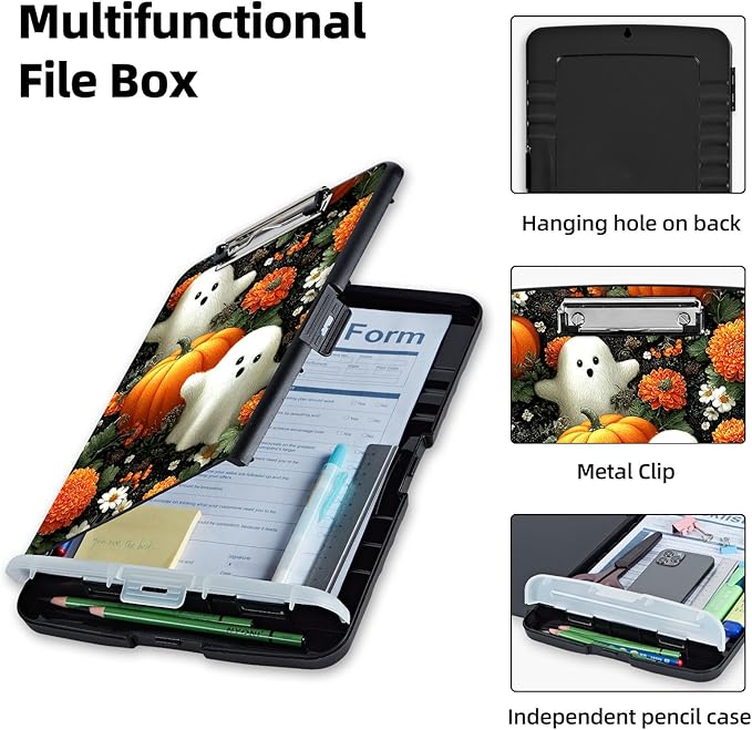 Clipboard with Storage Box & Pen Holder, Heavy Duty Clip Boards 8.5x11 - Image 3
