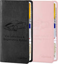 2Pack Leather Car Registration and Insurance Card Holder, Car Document Holder by TILDOSAC