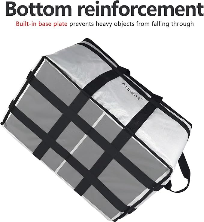 Food Delivery Insulated Bag, Insulated Cold Meal Bag, Built-in Base Plate - Image 4