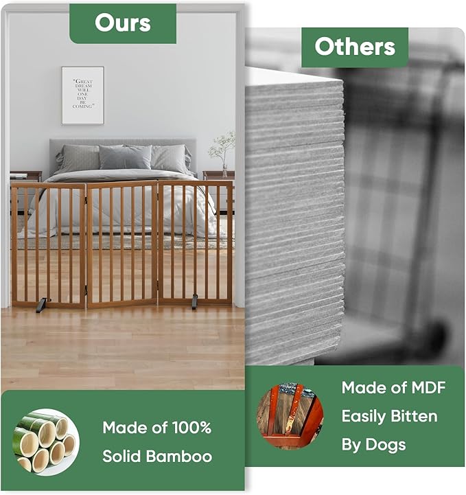Dog Gates for Doorways, Tall Dog Gate Indoor, Foldable Pet Gates for Doorways - Image 6