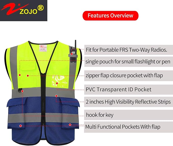 zojo High Visibility Safety Vests - Image 5