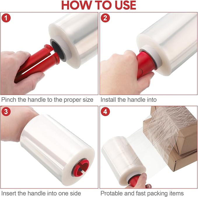 Jutom 16 Pcs Stretch Wrap Roll Plastic Wrap - Image 4