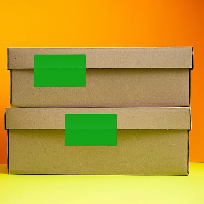 Green Rectangle Stickers 3 x 2 Inch Color Coding Labels Vinyl Roll - Image 5
