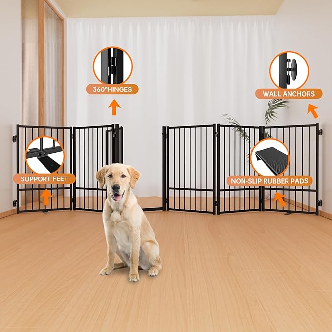 Full Metal Freestanding Dog Gate - Image 5