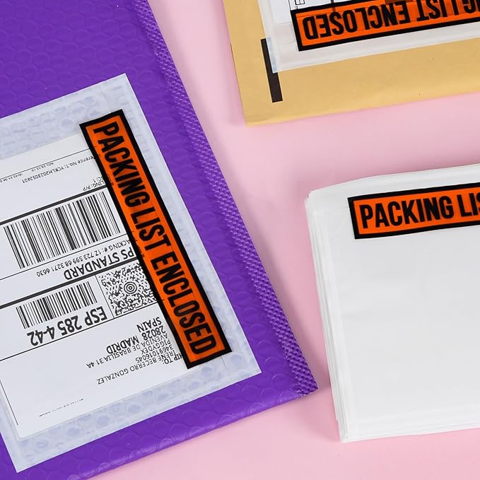 1000pcs 4.5”x5.5” Packing List Envelopes Self-seal Packing Slip Envelope - Image 8