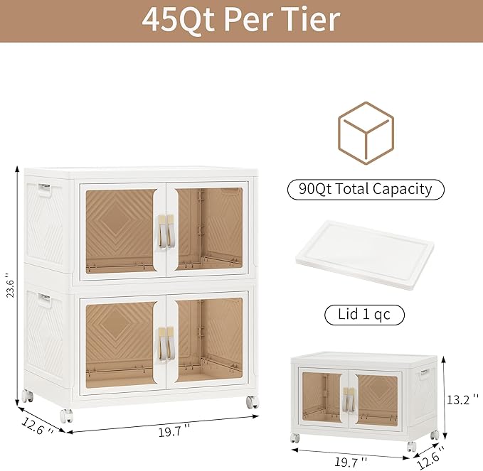 Large Clear Stackable Storage Bins - Image 3