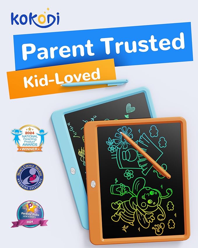KOKODI LCD Writing Tablet, 12 Inch Colorful Toddler Doodle Board Drawing Tablet - Image 2