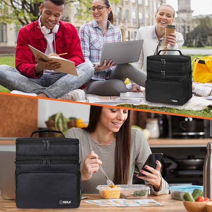 opux Insulated 2 Deck Lunch Bag - Image 8