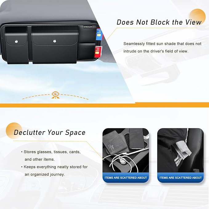 Tumecos Car Sun Visor Organizer, Auto Consoles Organizer - Image 3