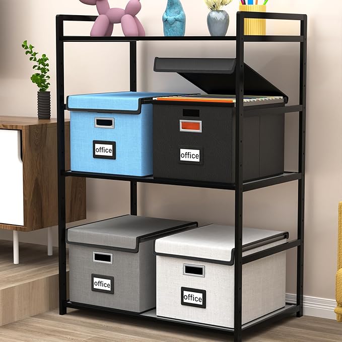 Huolewa Portable Leather File Organizer Boxes - Image 2