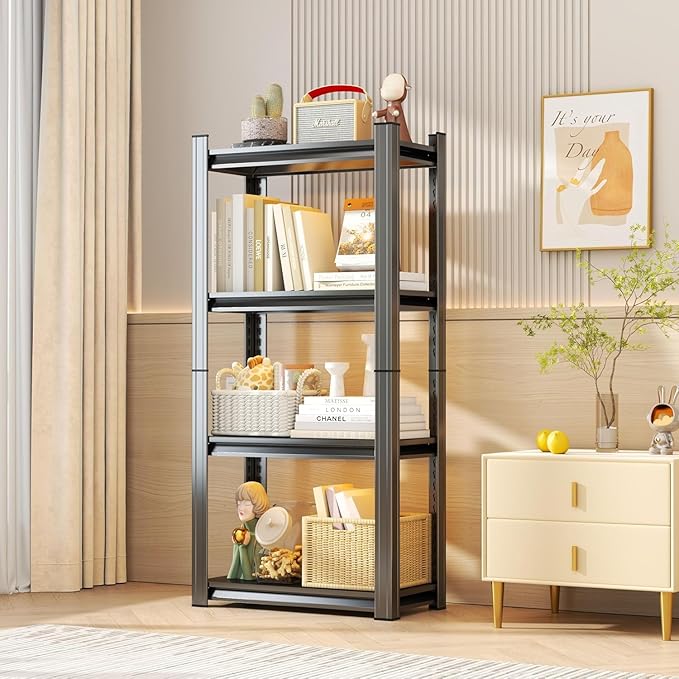 Storage Shelves, Garage Metal Shelving Unit, Adjustable, Double-Layer Column - Image 6