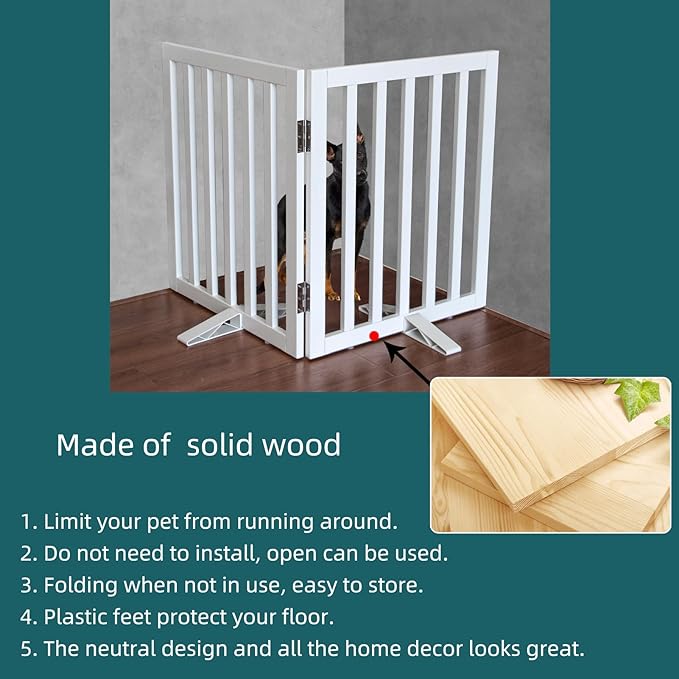 ZJSF Freestanding Indoor Dog Gate - Image 5