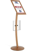 M&T Displays Curved Menu Board 11x17 Inch Pedestal Sign Holder by MTDisplays