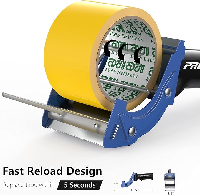 Fast Reload 3 Inch Wide Large Tape Gun Dispenser Packing Packaging Sealing - Image 2