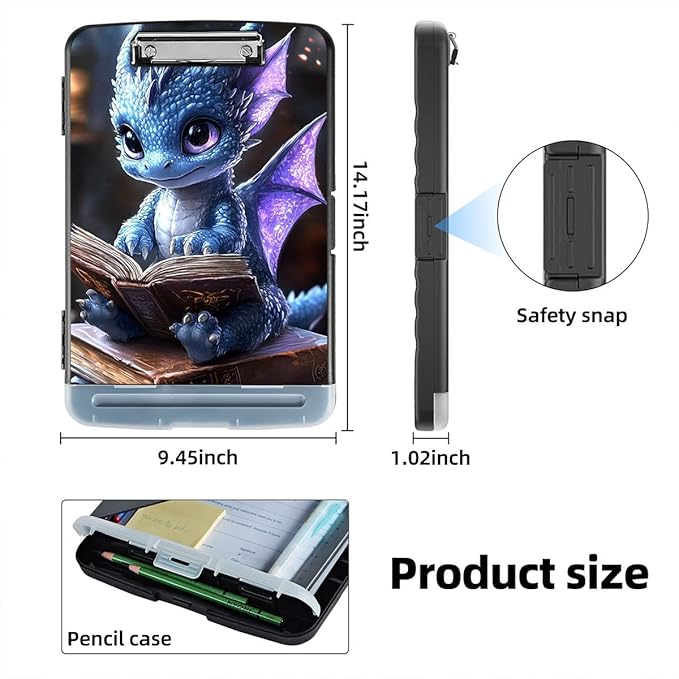 Clipboard with Storage Box & Pen Holder, Heavy Duty Clip Boards 8.5x11 - Image 2