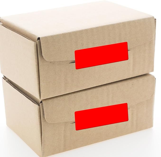 Red Color Coding Labels 1 × 2 Inches Self-Adhesive Vinyl Rectangle Stickers - Image 6