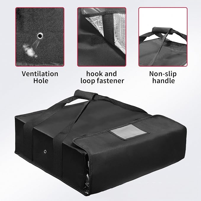 Insulated Pizza Delivery Bag, Pizza Warmer Bags, Insulated Food Delivery Bag - Image 3