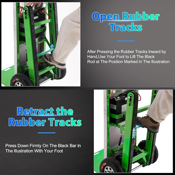 Electric Stair Climbing Hand Trucks Dolly Cart, 900lb Capacity Heavy Duty Stair - Image 3