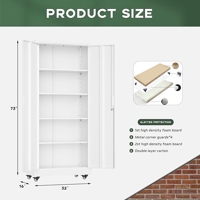 Greenvelly Metal Storage Cabinet - Image 3