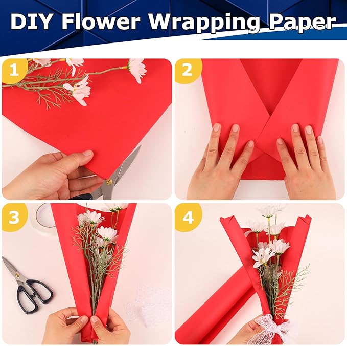 Vanhench Red Wrapping Paper Roll 17.5" x 760" - Image 7