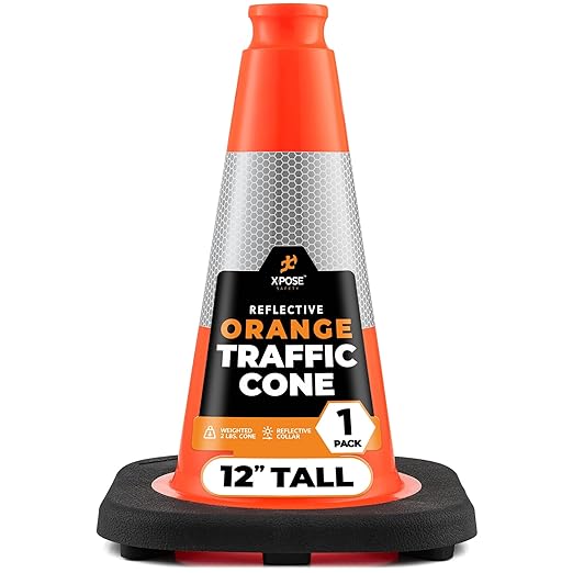 Xpose Safety 12 Inch Orange Traffic Cones by XposeSafety