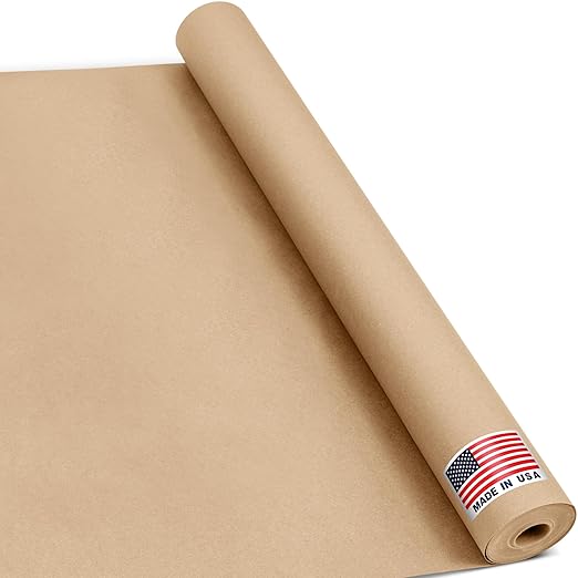 24" x 1200" Natural Kraft Paper Roll – USA Made Non-Toxic, 100% Recyclable by Paclord