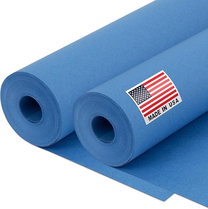 12" x 1200" Dark Blue Kraft Paper Roll, 45 lbs Thickness, Made in USA Colored by Paclord