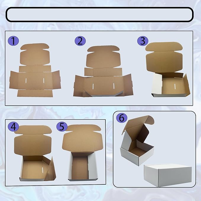 7x7x3 Inches White Shipping Boxes Set of 25，Cardboard Boxes Recyclable - Image 8