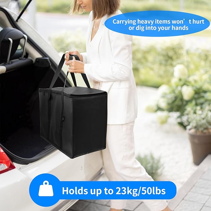 2-Pack Cold Storage Food Bag, Insulated Grocery Bags - Image 4