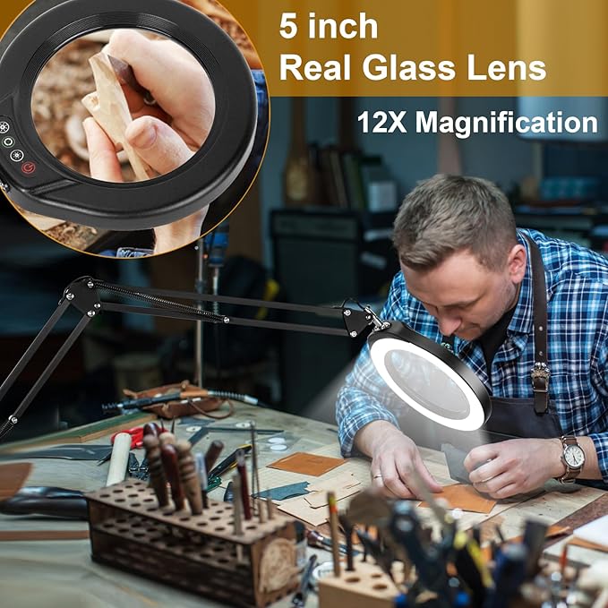 VEEMAGNI 5 Inch Large Magnifying Glass - Image 3