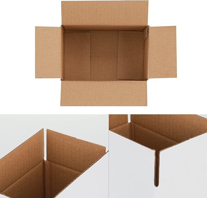 6x4x4 inches Shipping Boxes 50 Pack, Kraft Corrugated Small Cardboard Boxes - Image 4