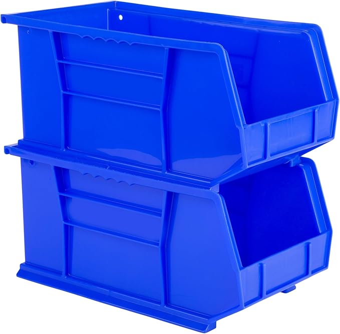 Hudson Exchange 15" x 8" x 7" Plastic Stackable Storage Bin and Hanging - Image 2