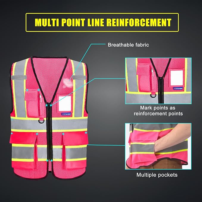 AYKRM 11 color High Vis Reflective Safety Vest - Image 2