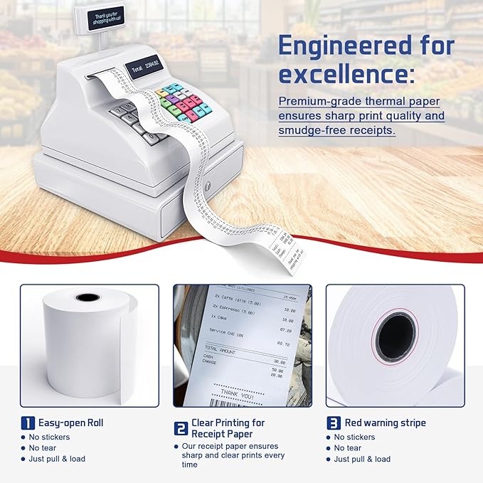 Premium 2 1/4 x 85 Thermal Paper Rolls - Image 5