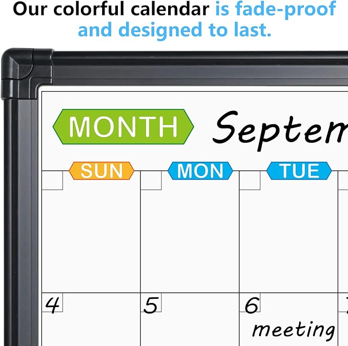 JILoffice Magnetic Dry Erase Calendar Whiteboard, 2 Month White Board Planner - Image 3