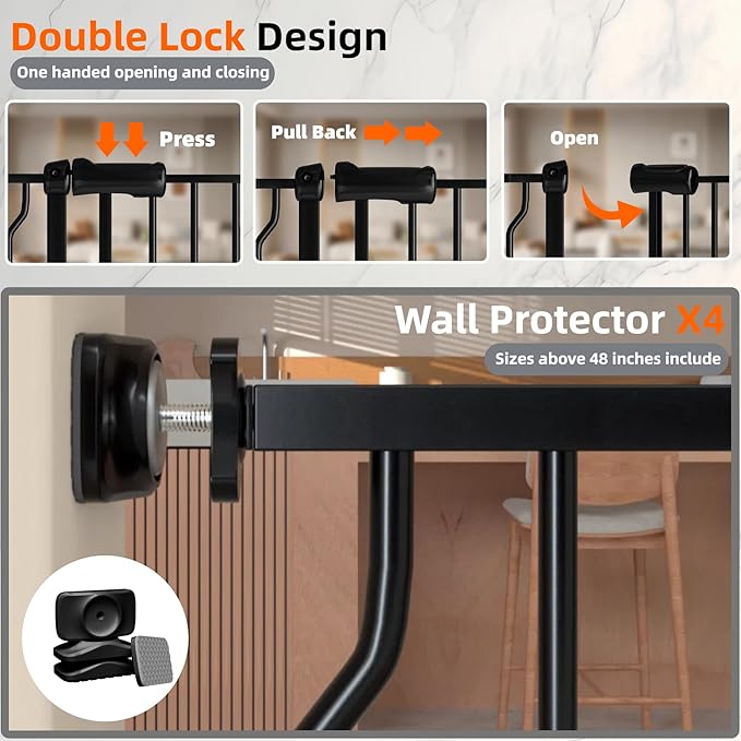 TSAYAWA Baby Gate Extra Wide Fits 29.51-85.81 inch Wide Opening - Image 6