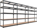 HOMEDANT 5 Tier Storage Shelves Adjustable Laminated Boltless Garage Metal by TheBestOrganizingSolution