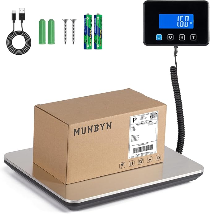 MUNBYN Shipping Scale, 440lb/1.8oz Digital Postal Scale by MUNBYN