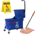 Matthew Cleaning Blue 44Quart Commercial Mop Bucket INCL.Wet String Mop& 19'' by MATTHEWCLEANINGPRODUCTS
