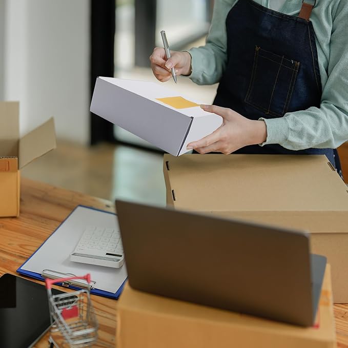 9x9x3 Inches White Shipping Boxes Set of 25，Cardboard Boxes Recyclable - Image 9