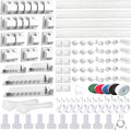 ELII 327PCS White Cable Management Kit 4 Cable Cable Sleeves, 65 Cable Clips by OfficeArtCraftsProducts