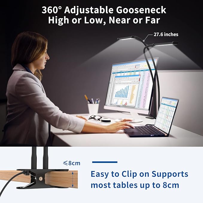 iZELL Desk Lamp, Desk Lamps for Home Office - Image 2