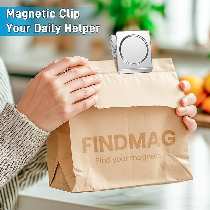 FINDMAG 8 Pack Clip Magnets Extra Large Magnetic Clips, Fridge Magnetic - Image 5